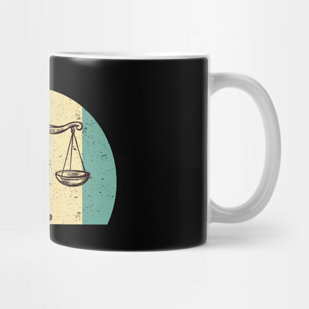 Scales Of Justice Lawyer Retro Gift Idea by ninarts